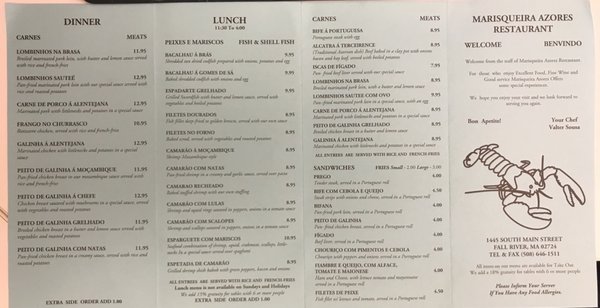 Marisqueira Azores Restaurant menu 5